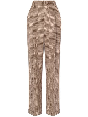 MOSCHINO - Wool pants with geometric print