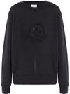 moncler - Cotton sweatshirt with rhinestones