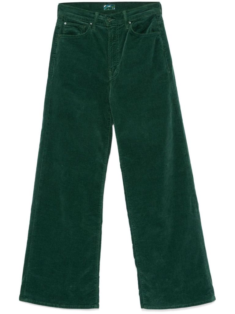 Shop Mother The Ditcher Corduroy Pants In Green