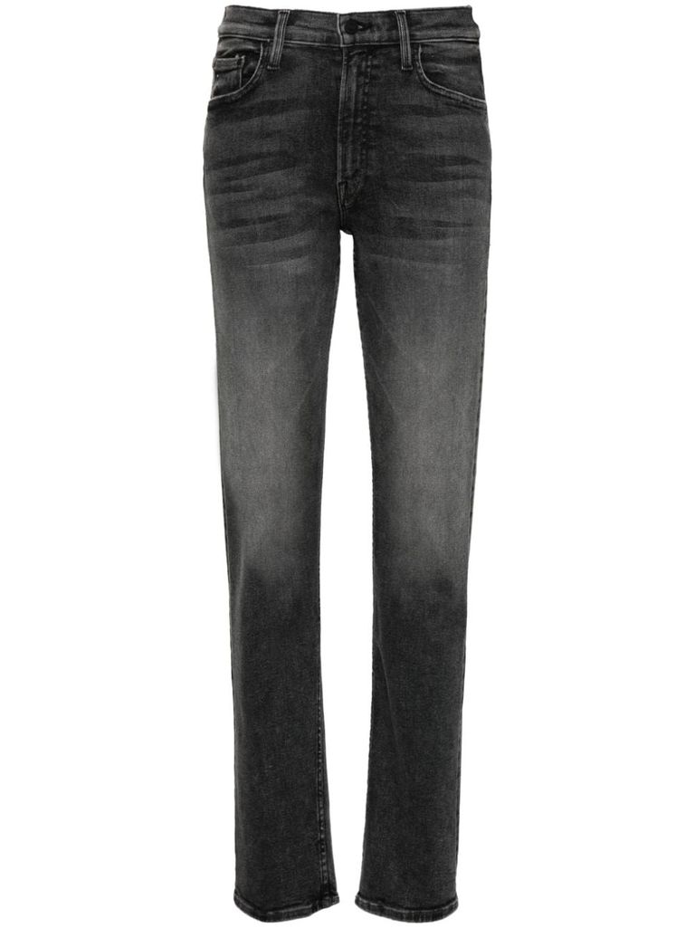 Shop Mother Rider Skimp Skinny Jeans In Grey