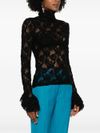 msgm - Top in pizzo in cotone con ruches - 1