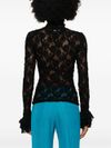 msgm - Top in pizzo in cotone con ruches - 3