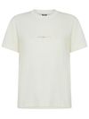 msgm - T-shirt in cotone con logo