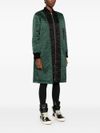 Long quilted coat with zip