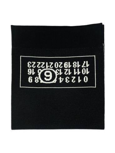 Wool scarf with logo