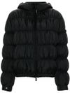 Short Medonte down jacket with ruffles