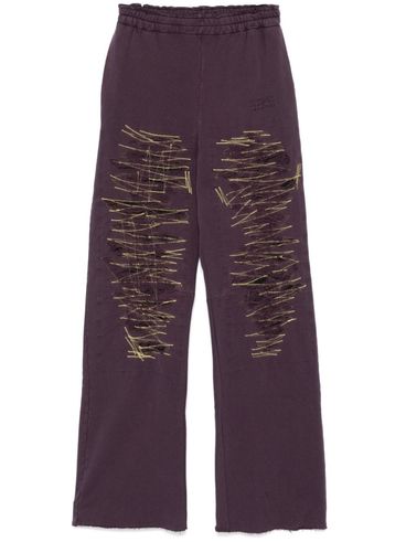 MM6 MAISON MARGIELA - Pantaloni tuta in cotone con strappi