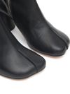 Calf leather ankle boots with stitching