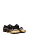 Gradient calf leather Atomic ballerinas