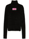 Slim-fit brushed-effect sweater