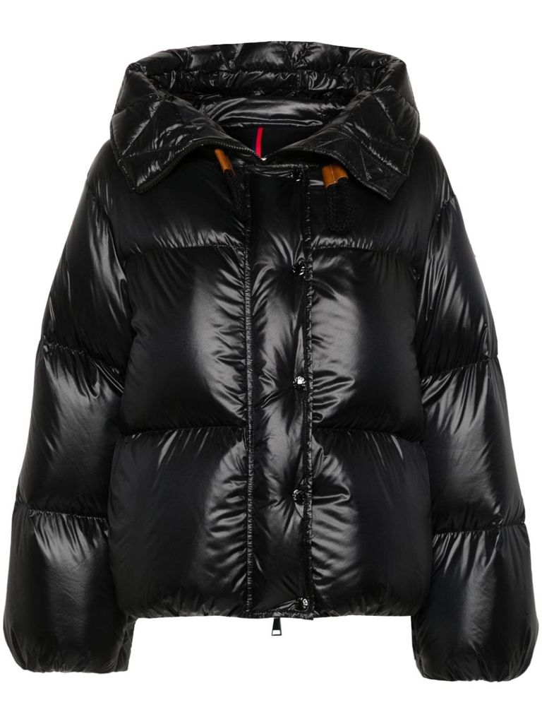 Shop Moncler Short Borey Down Jacket With Padding In Black