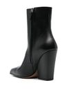 Calf leather Jane ankle boots with heel