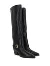 Jane high leather boots with heel