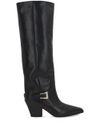 Jane high leather boots with heel