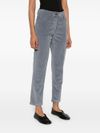 Cotton corduroy straight-leg pants