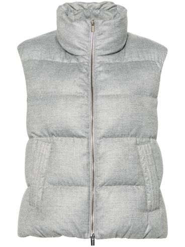 High-neck padded gilet