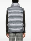 Gilet imbottito grigio con perline