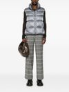 Grey padded gilet with beads