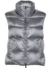 Grey padded gilet with beads