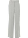 Wool flared pants with rhinestones