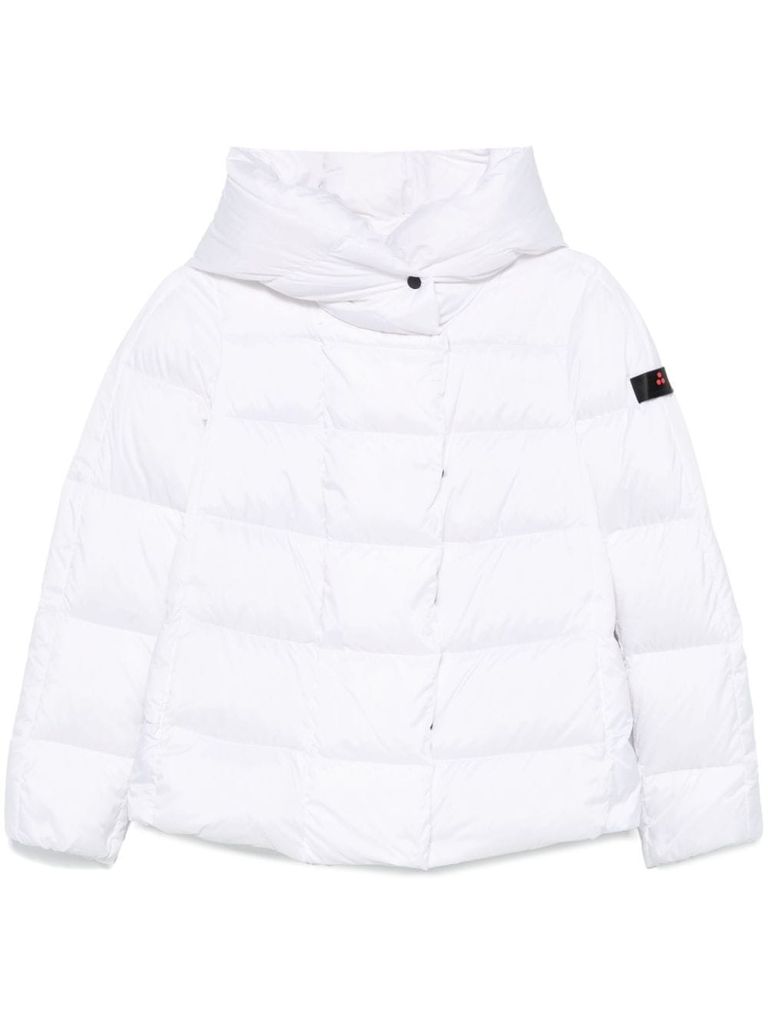 Shop Peuterey Tucano White Padded Puffer Jacket