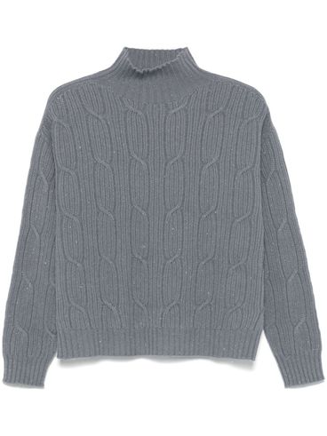 PESERICO - Wool sweater with braided texture