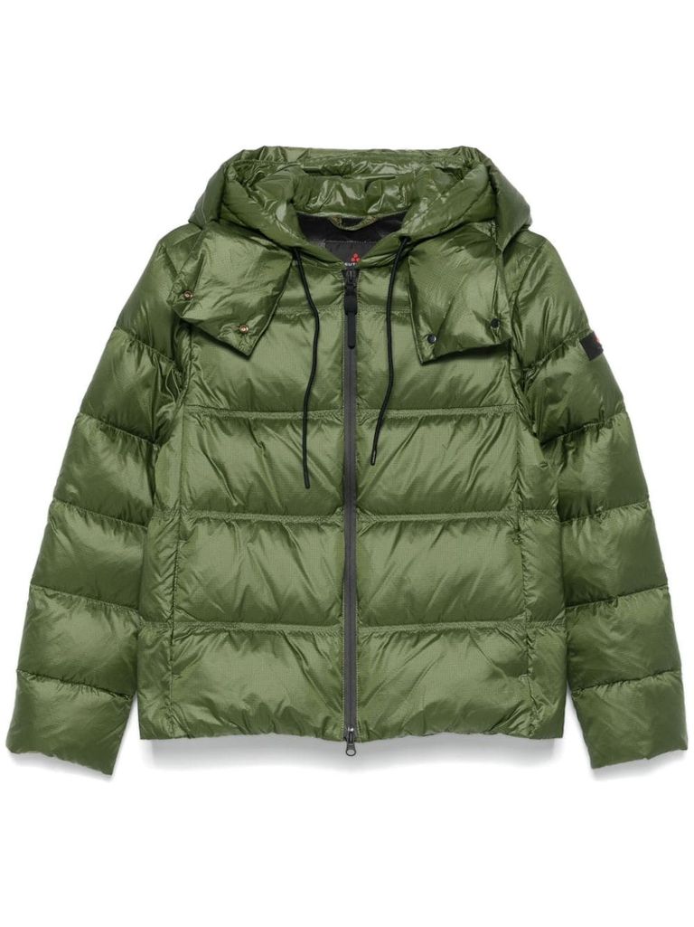 Shop Peuterey Kenid Short Green Padded Puffer Jacket