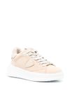 Tres Temple leather sneakers with fur