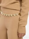 Wool and cashmere pants with belt