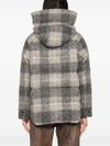 Tamboc plaid wool puffer jacket