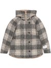 Tamboc plaid wool puffer jacket