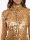 Camicia con paillettes semi trasparente