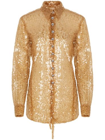 RABANNE - Sheer sequined shirt