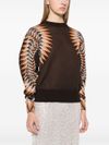 Lurex jacquard effect sweater