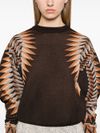 Lurex jacquard effect sweater