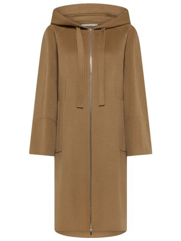 S MAX MARA - Cappotto midi Felpi in lana cammello