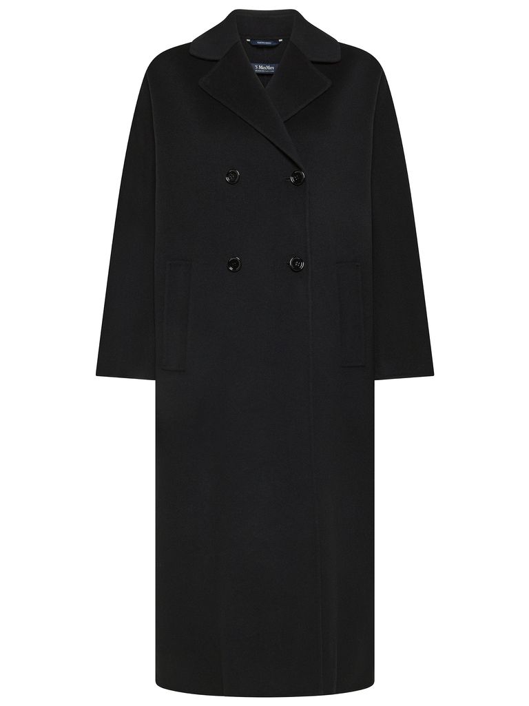 Shop 's Max Mara Black Wool Long Capi Coat