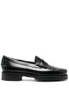 Dan Lug black leather loafers