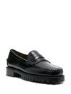 Dan Lug black leather loafers