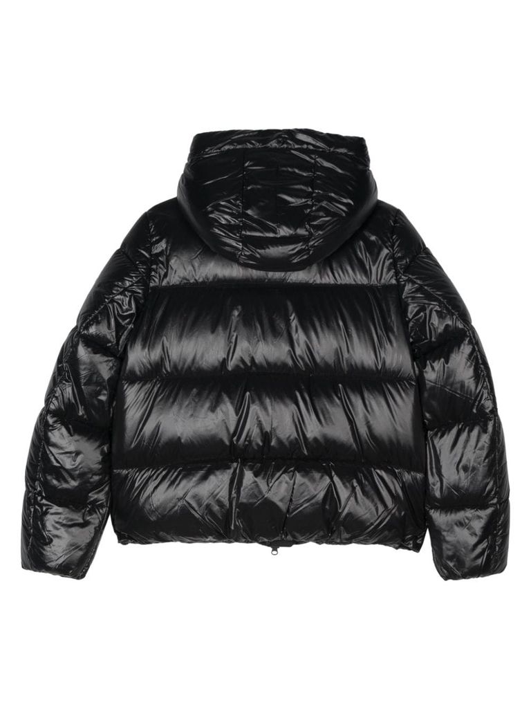 Shop Save The Duck Short Quilted Biddy Puffer Jacket In Black