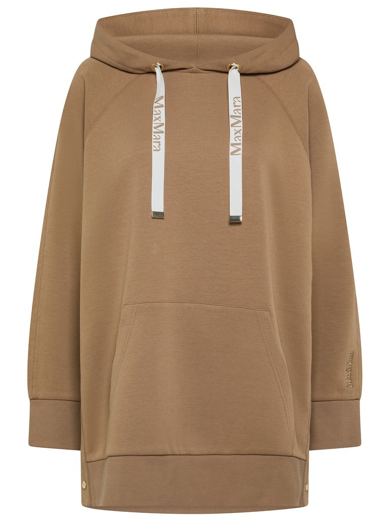 Shop 's Max Mara Long Ospite Cotton Sweatshirt In Brown