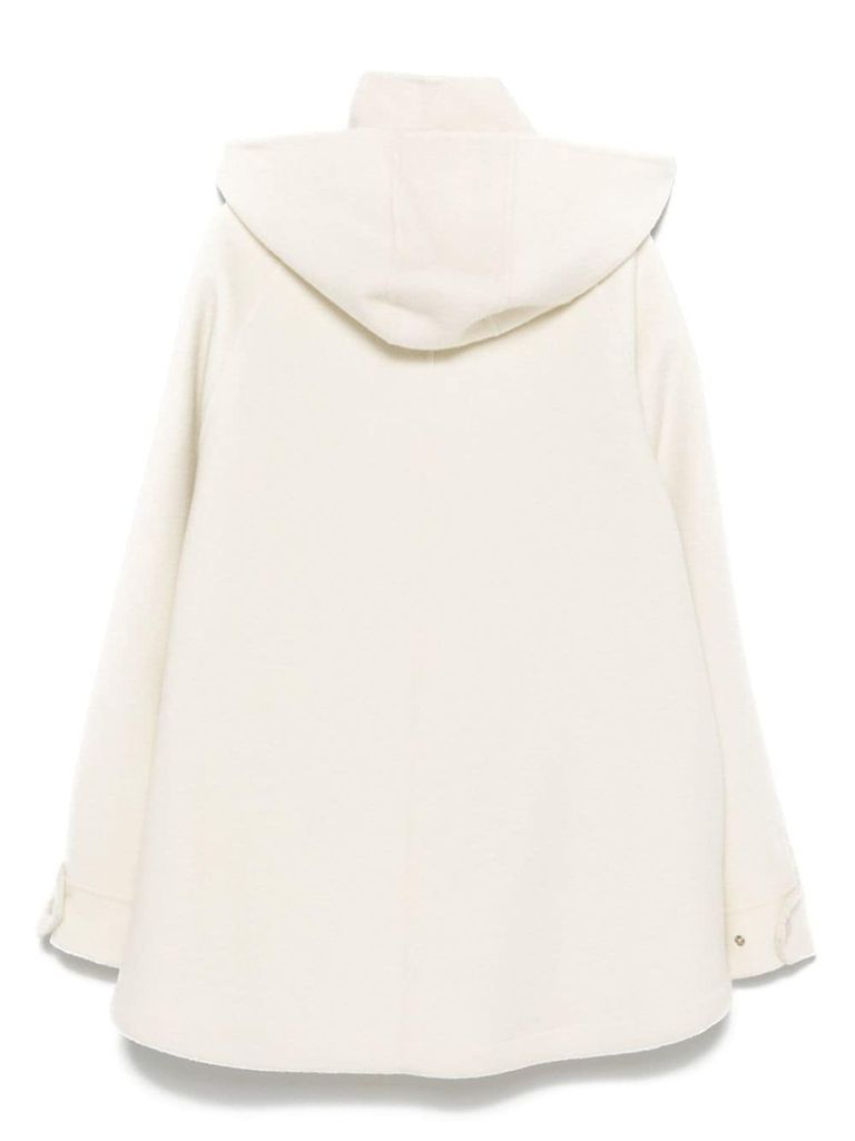 Shop Paltò Fosca Short White Wool Coat