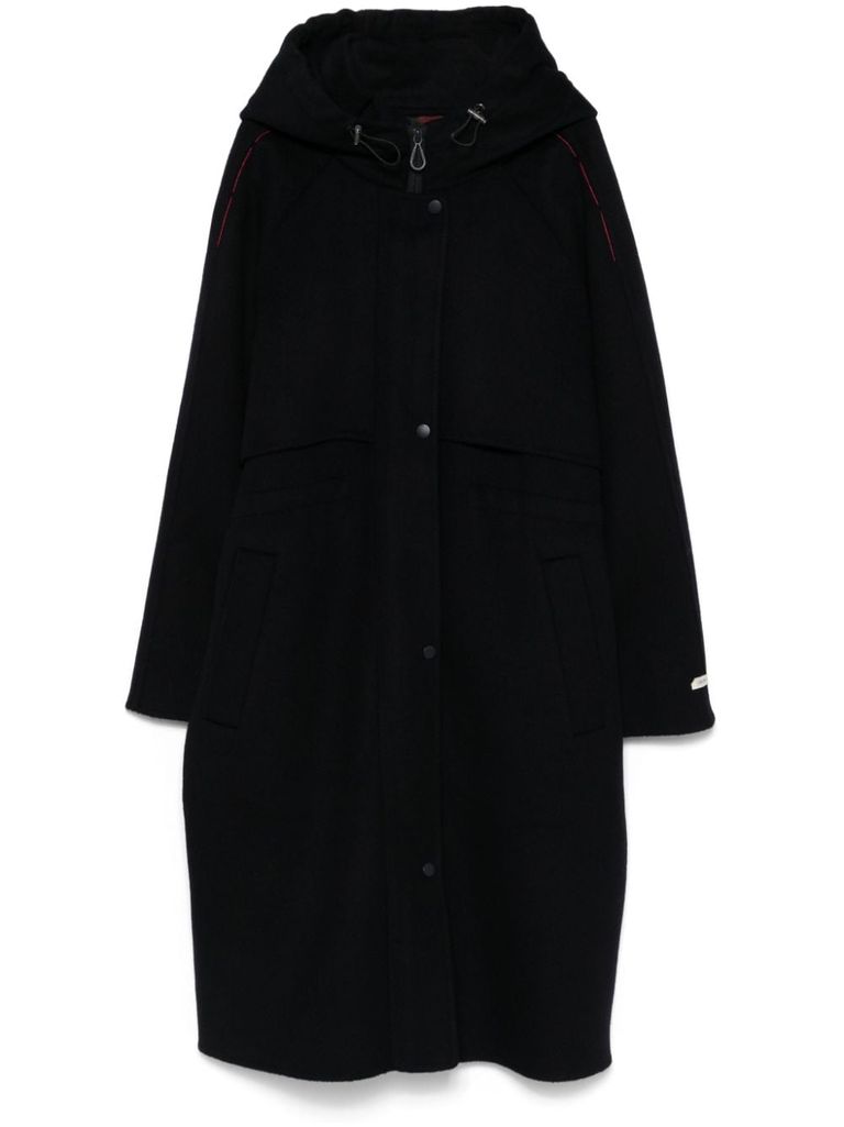 Shop Paltò Beatrice Midi Wool Coat In Blue