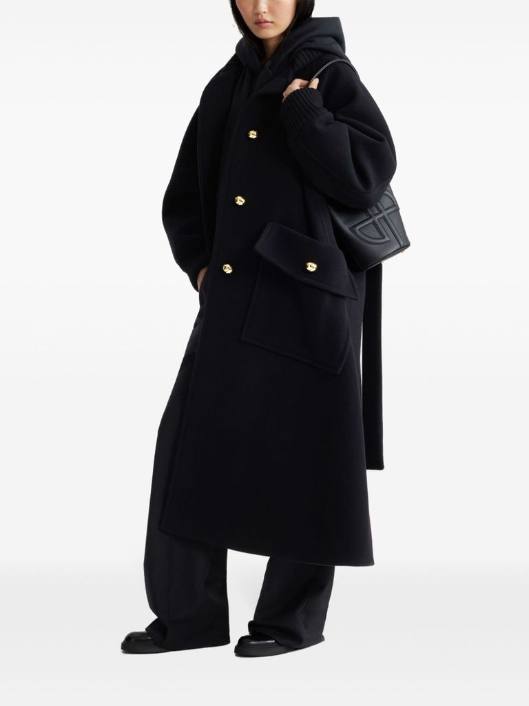 【関税込】Patou パトゥ Cappotto lungo in lana riciclata Cappotto lungo in lana riciclata con cintura