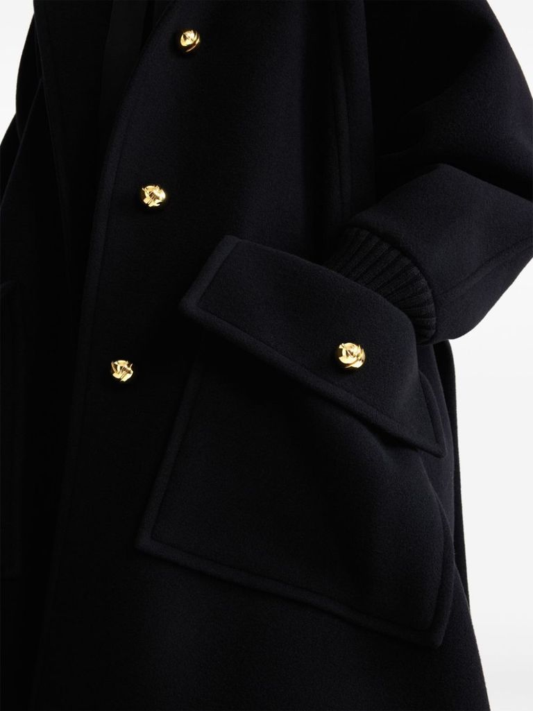 【関税込】Patou パトゥ Cappotto lungo in lana riciclata Cappotto lungo in lana riciclata con cintura