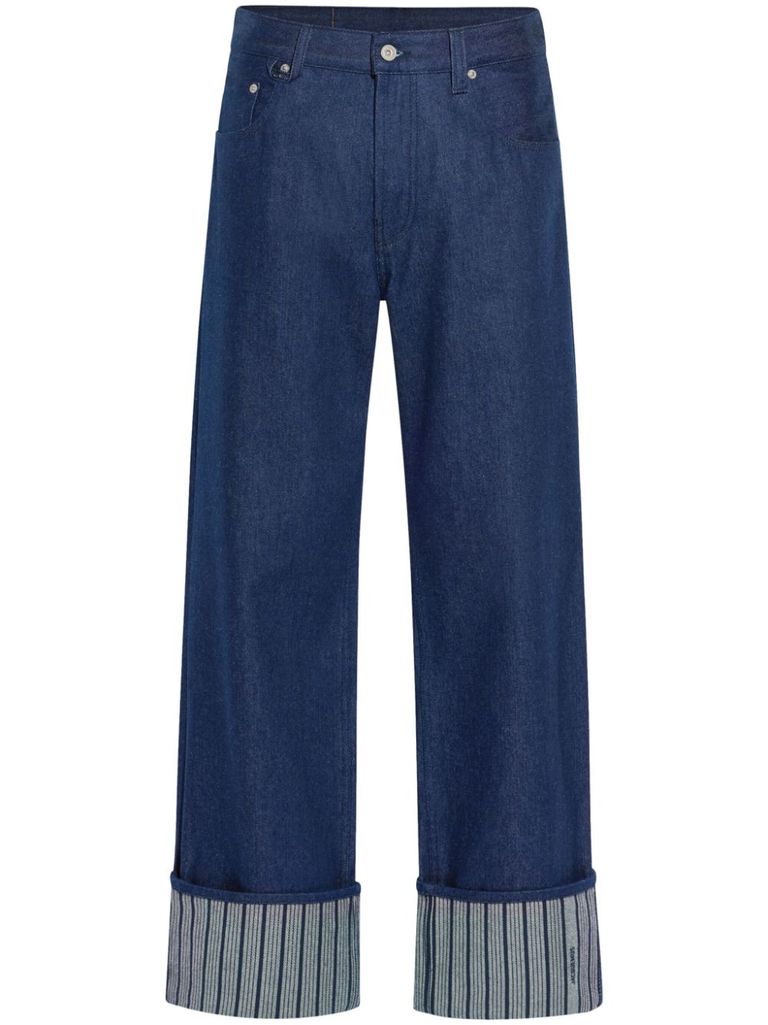 Shop Jacquemus Le De-nîmes Wide Jeans In Blue