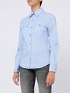 semi couture - Camicia Filomena in cotone celeste - 1