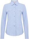 semi couture - Camicia Filomena in cotone celeste