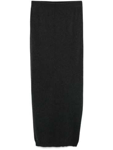 SEMI COUTURE - Honey long wool and cashmere skirt