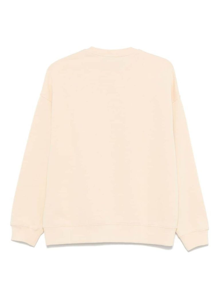 Shop Semi-couture Rhianna Cotton Sweatshirt In White